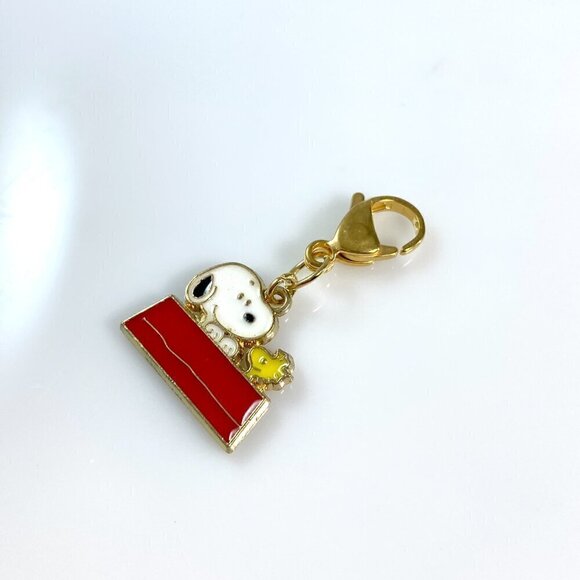 Snoopy and Woodstock with Birthstone Clip On Charm - Picture 2 of 3